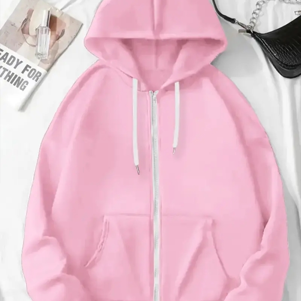NEW Pink Hoodie with Paw Print Design - Picture 2 of 3